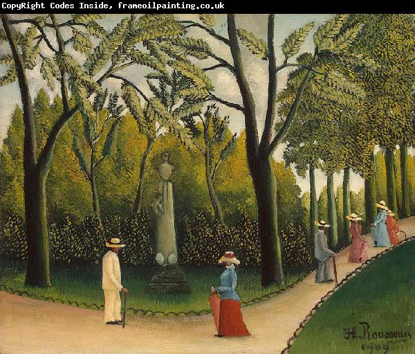 Henri Rousseau Luxembourg Gardens. Monument to Chopin